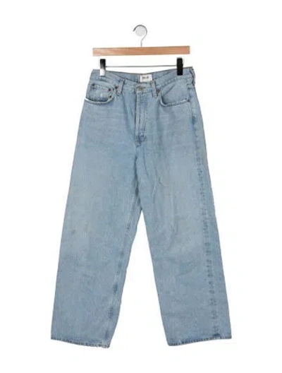 Pre-owned Agolde High-rise Straight Leg Jeans In Blue