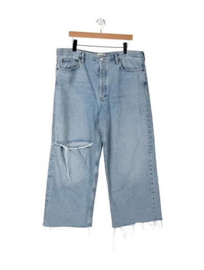 Pre-owned Agolde High-rise Straight Leg Jeans In Blue