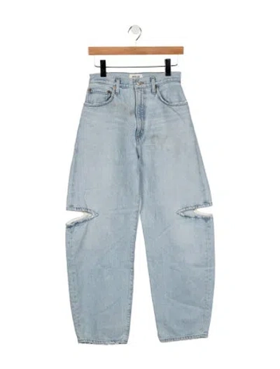 Pre-owned Agolde High-rise Straight Leg Jeans In Blue