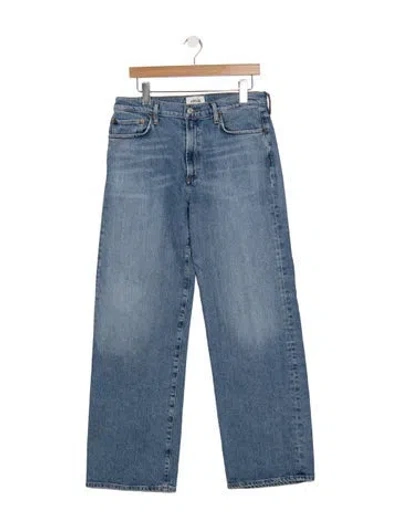 Pre-owned Agolde High-rise Straight Leg Jeans In Blue