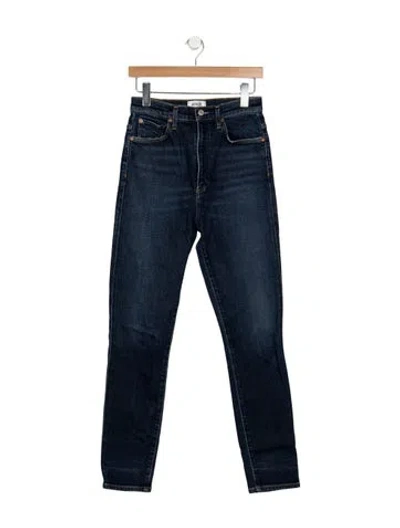 Pre-owned Agolde High-rise Straight Leg Jeans In Blue