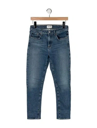 Pre-owned Agolde High-rise Straight Leg Jeans In Blue