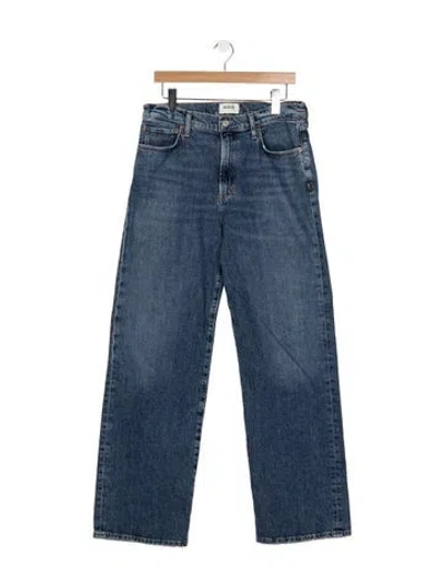 Pre-owned Agolde High-rise Straight Leg Jeans In Blue