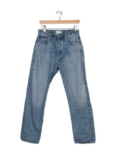 Pre-owned Agolde High-rise Straight Leg Jeans In Blue