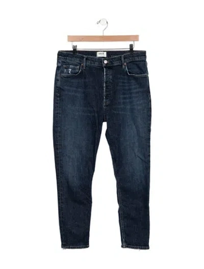 Pre-owned Agolde High-rise Straight Leg Jeans In Blue