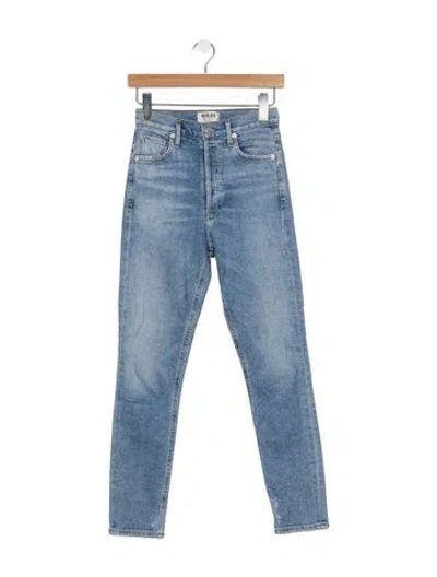 Pre-owned Agolde High-rise Straight Leg Jeans In Blue