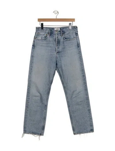 Pre-owned Agolde High-rise Straight Leg Jeans In Blue