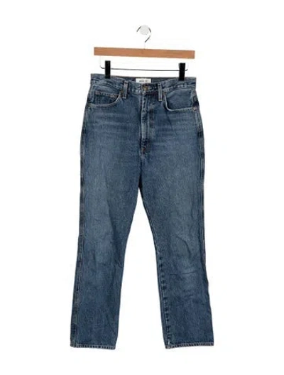 Pre-owned Agolde High-rise Straight Leg Jeans In Blue