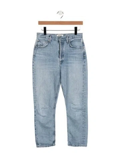 Pre-owned Agolde High-rise Straight Leg Jeans In Blue