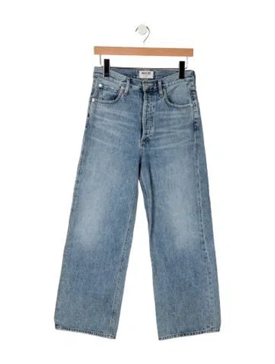 Pre-owned Agolde High-rise Straight Leg Jeans In Blue