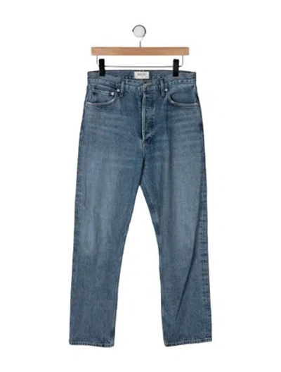 Pre-owned Agolde High-rise Straight Leg Jeans In Blue