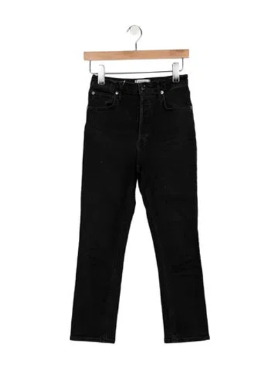 Pre-owned Agolde High-rise Straight Leg Jeans In Blue