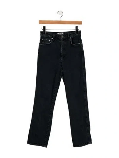 Pre-owned Agolde High-rise Straight Leg Jeans In Blue