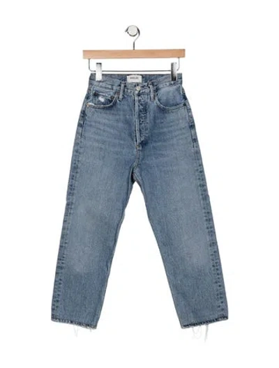 Pre-owned Agolde High-rise Straight Leg Jeans In Blue