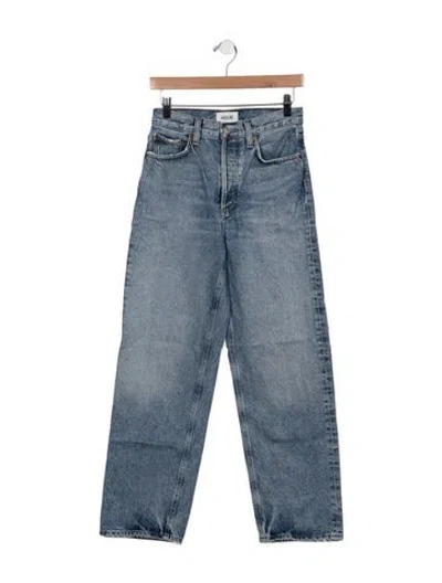 Pre-owned Agolde High-rise Straight Leg Jeans In Blue