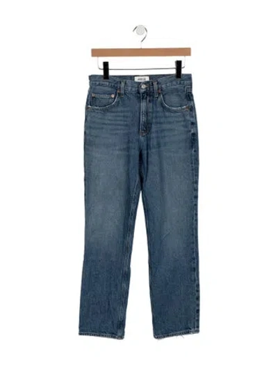 Pre-owned Agolde High-rise Straight Leg Jeans In Blue