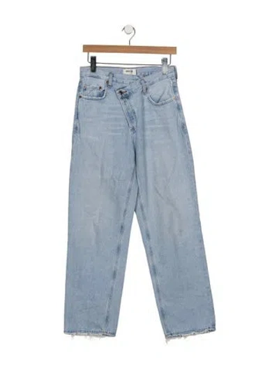 Pre-owned Agolde High-rise Straight Leg Jeans In Blue