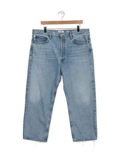 Pre-owned Agolde High-rise Straight Leg Jeans In Blue