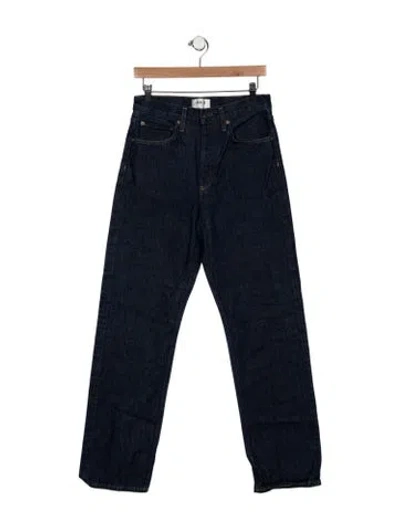 Pre-owned Agolde High-rise Straight Leg Jeans In Blue