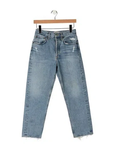 Pre-owned Agolde High-rise Straight Leg Jeans In Blue