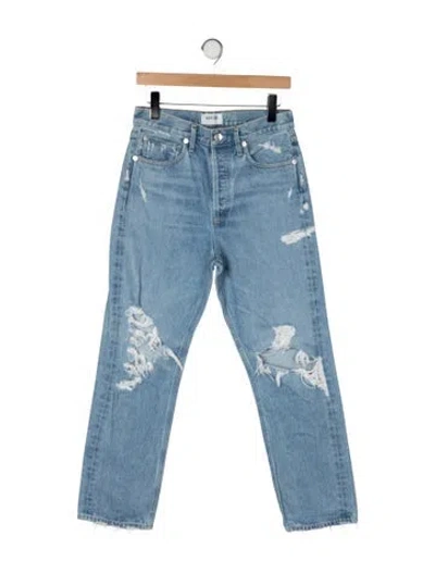 Pre-owned Agolde High-rise Straight Leg Jeans In Blue