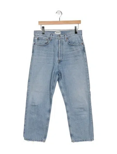 Pre-owned Agolde High-rise Straight Leg Jeans In Blue
