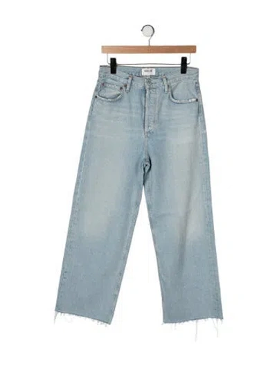 Pre-owned Agolde High-rise Straight Leg Jeans In Blue