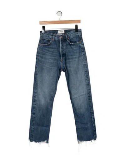 Pre-owned Agolde High-rise Straight Leg Jeans In Blue