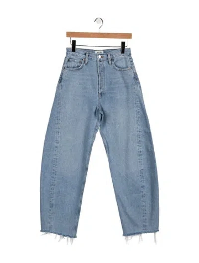Pre-owned Agolde High-rise Straight Leg Jeans In Blue