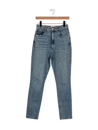 Pre-owned Agolde High-rise Straight Leg Jeans In Blue
