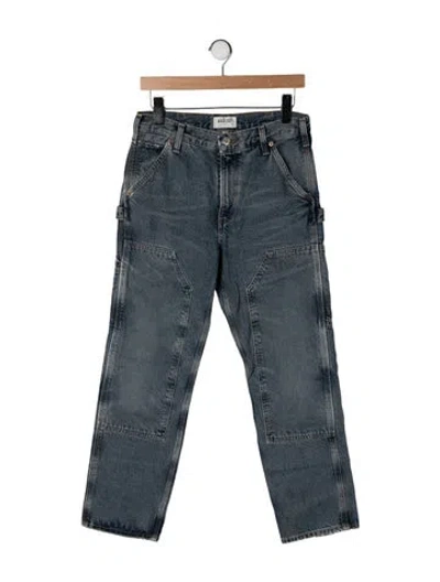 Pre-owned Agolde High-rise Straight Leg Jeans In Blue