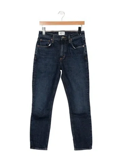 Pre-owned Agolde High-rise Straight Leg Jeans In Blue
