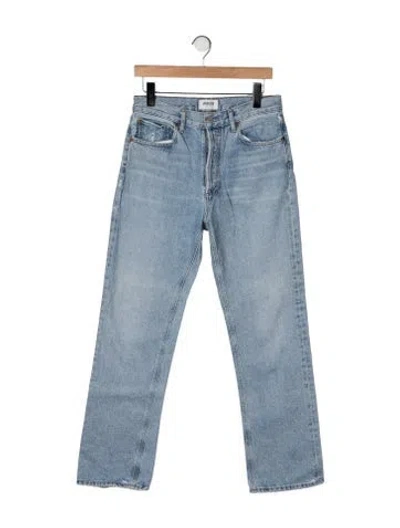 Pre-owned Agolde High-rise Straight Leg Jeans In Blue