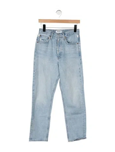 Pre-owned Agolde High-rise Straight Leg Jeans In Blue