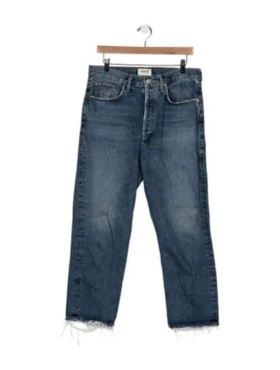 Pre-owned Agolde High-rise Straight Leg Jeans In Blue