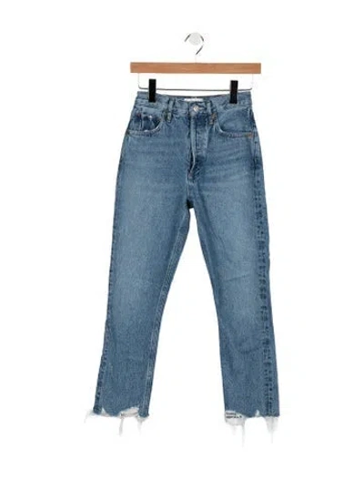 Pre-owned Agolde High-rise Straight Leg Jeans In Blue