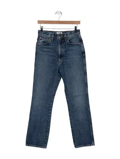 Pre-owned Agolde High-rise Straight Leg Jeans In Blue