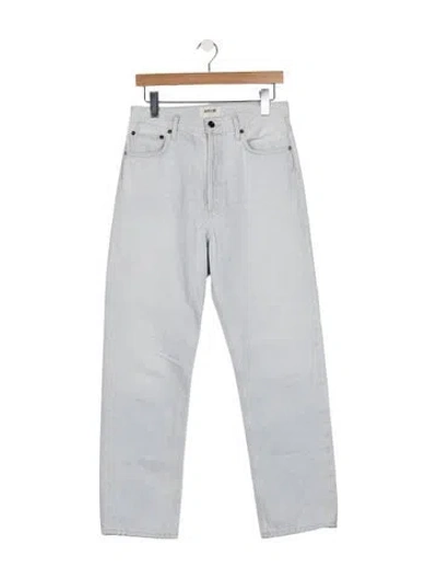 Pre-owned Agolde High-rise Straight Leg Jeans In Blue