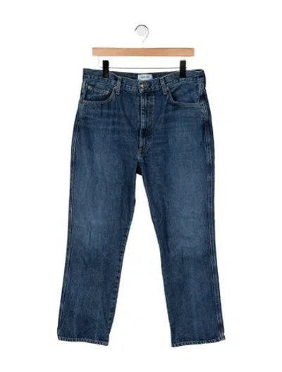 Pre-owned Agolde High-rise Straight Leg Jeans In Blue
