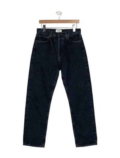 Pre-owned Agolde High-rise Straight Leg Jeans In Blue