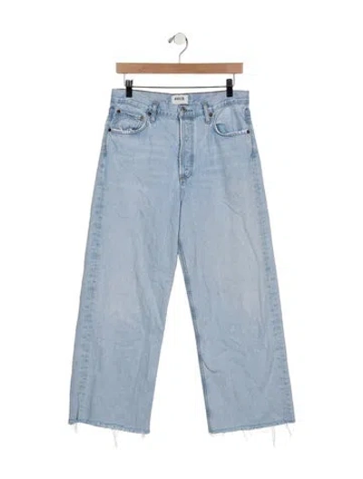 Pre-owned Agolde High-rise Straight Leg Jeans In Blue