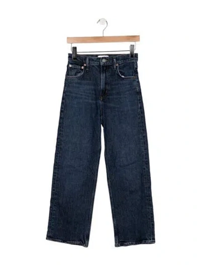 Pre-owned Agolde High-rise Straight Leg Jeans In Blue
