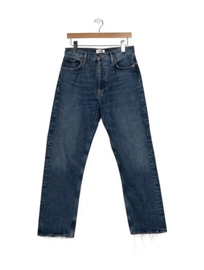 Pre-owned Agolde High-rise Straight Leg Jeans In Blue