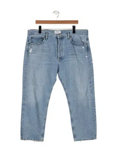 Pre-owned Agolde High-rise Straight Leg Jeans In Blue