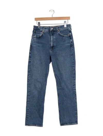 Pre-owned Agolde High-rise Straight Leg Jeans In Blue