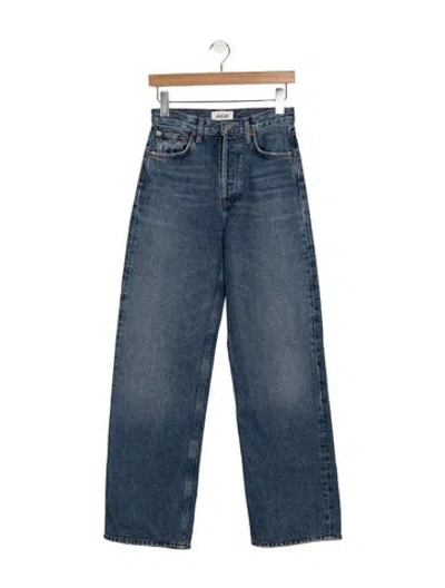 Pre-owned Agolde High-rise Straight Leg Jeans In Blue