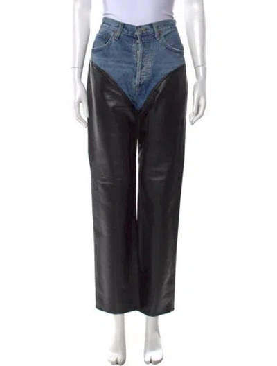 Pre-owned Agolde High-rise Straight Leg Jeans In Blue