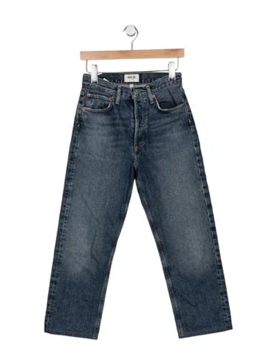 Pre-owned Agolde High-rise Straight Leg Jeans In Blue