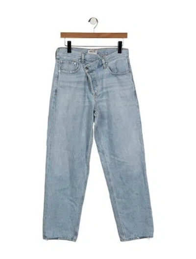 Pre-owned Agolde High-rise Straight Leg Jeans In Blue