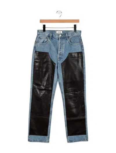 Pre-owned Agolde High-rise Straight Leg Jeans In Blue